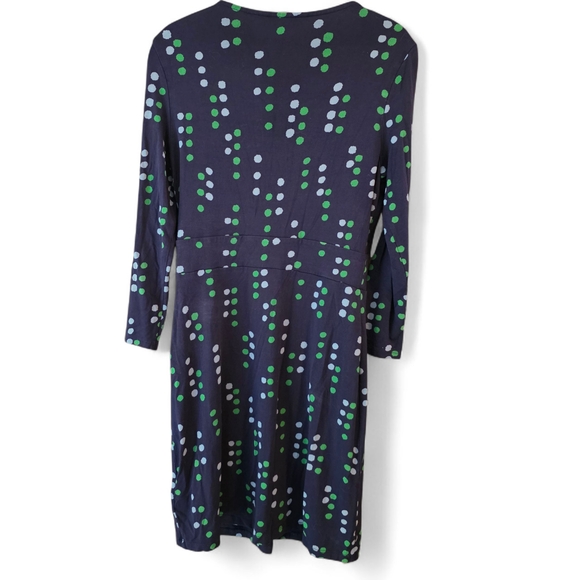Boden Midnight Blue Dress with Emerald Accent - Picture 2 of 5